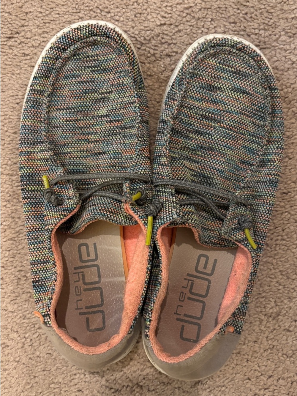 dude WENDY SOX Slip-On Shoe in Peacock Pink & black/white